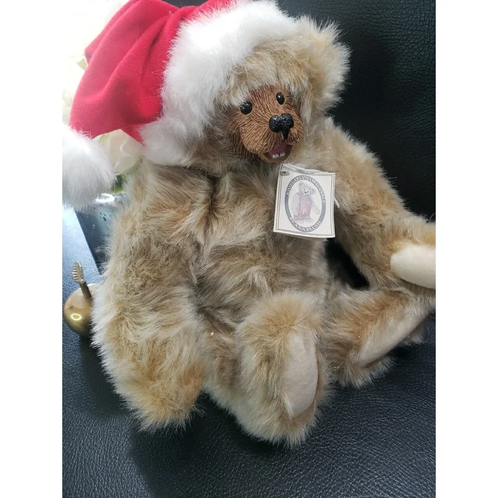 Kimbearly's Originals Bear Resin Face Jointed Legs & Arms Santa Christmas Plush